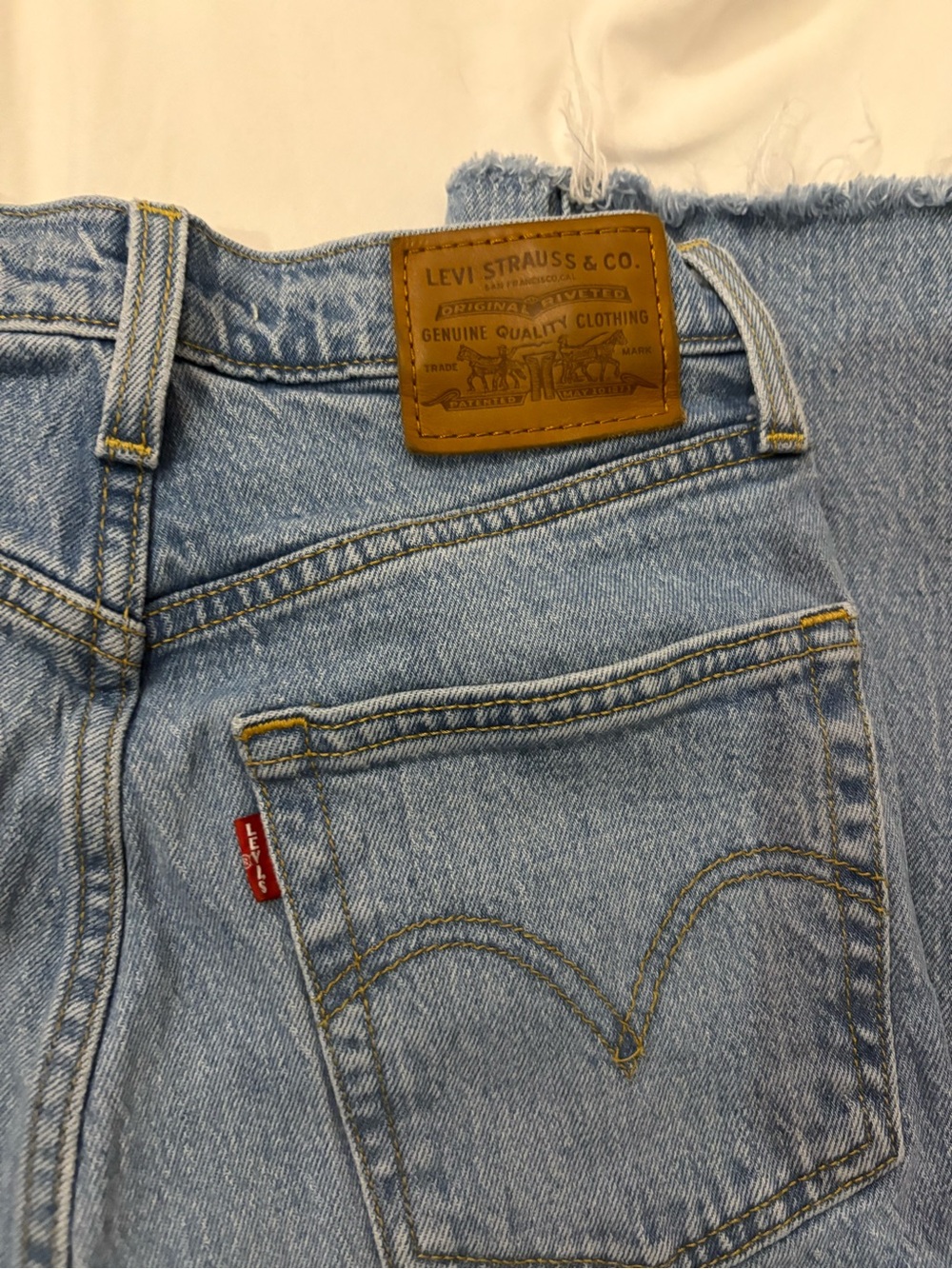 Vintage Levi Distressed Denim Straight Leg Jean